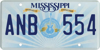 MS license plate ANB554