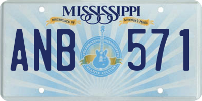 MS license plate ANB571