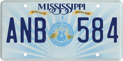 MS license plate ANB584