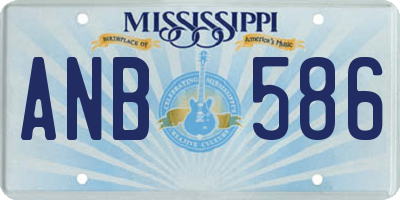 MS license plate ANB586