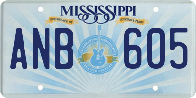 MS license plate ANB605