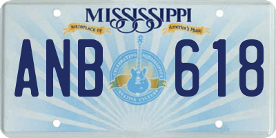 MS license plate ANB618
