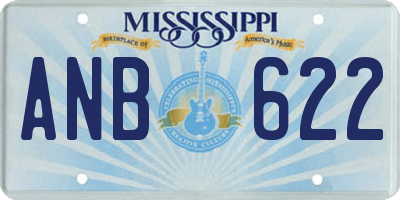 MS license plate ANB622
