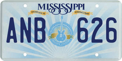 MS license plate ANB626