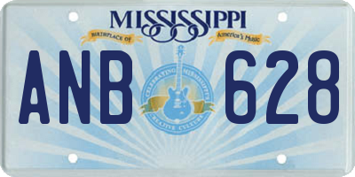 MS license plate ANB628