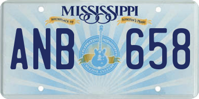 MS license plate ANB658