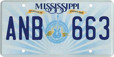 MS license plate ANB663