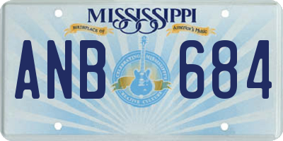 MS license plate ANB684