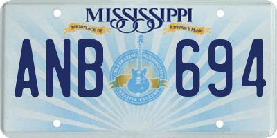 MS license plate ANB694