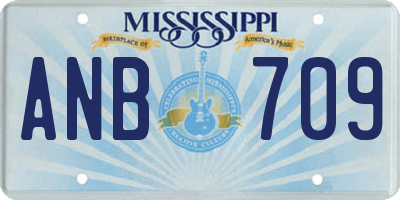 MS license plate ANB709