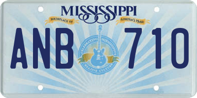 MS license plate ANB710
