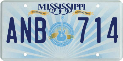MS license plate ANB714