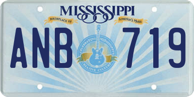 MS license plate ANB719