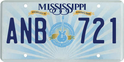 MS license plate ANB721