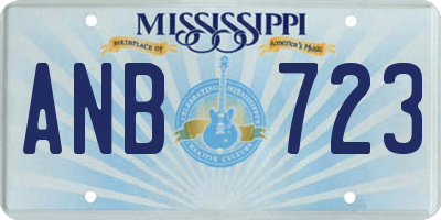 MS license plate ANB723