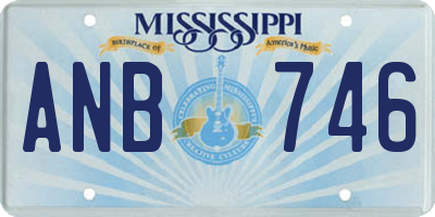 MS license plate ANB746