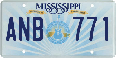 MS license plate ANB771