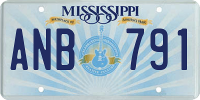 MS license plate ANB791