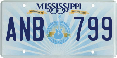 MS license plate ANB799