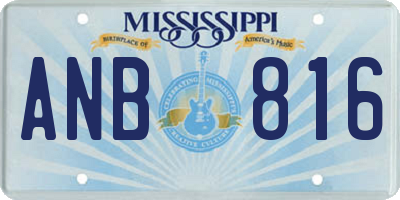 MS license plate ANB816