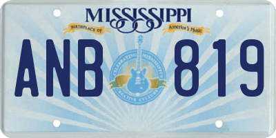 MS license plate ANB819