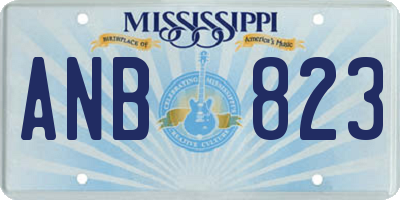 MS license plate ANB823