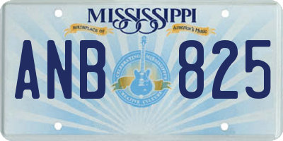 MS license plate ANB825