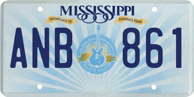 MS license plate ANB861