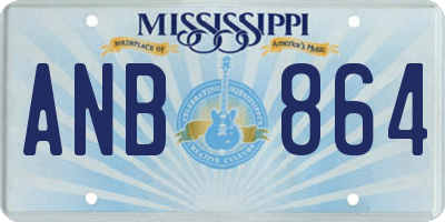MS license plate ANB864