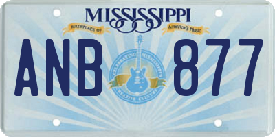 MS license plate ANB877
