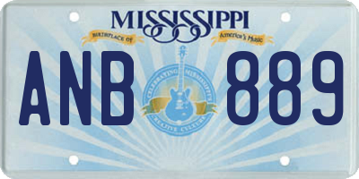 MS license plate ANB889