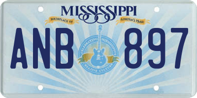 MS license plate ANB897