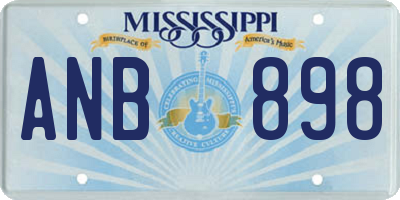 MS license plate ANB898