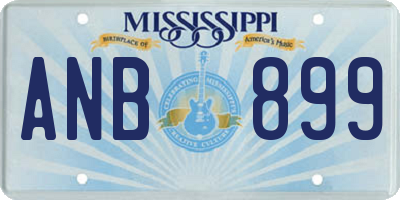 MS license plate ANB899