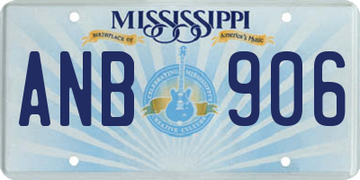 MS license plate ANB906