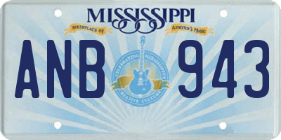 MS license plate ANB943