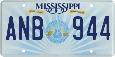 MS license plate ANB944