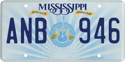 MS license plate ANB946