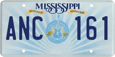 MS license plate ANC161