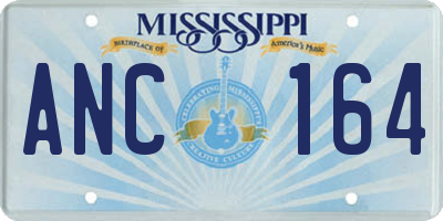MS license plate ANC164