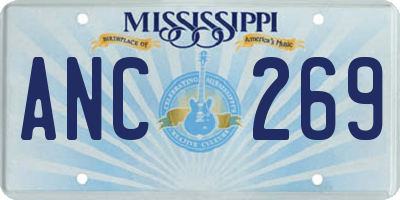 MS license plate ANC269