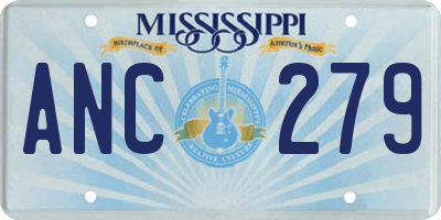 MS license plate ANC279