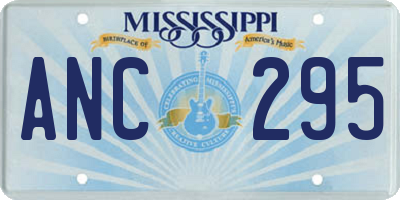 MS license plate ANC295