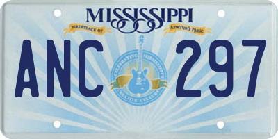 MS license plate ANC297