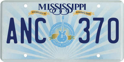 MS license plate ANC370