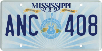 MS license plate ANC408