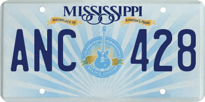 MS license plate ANC428