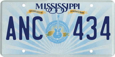 MS license plate ANC434