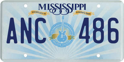 MS license plate ANC486