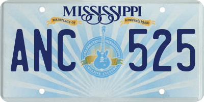 MS license plate ANC525